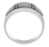 Southwest Genuine Sterling Silver Opal Inlay Ring Size 6-3/4 CX50099